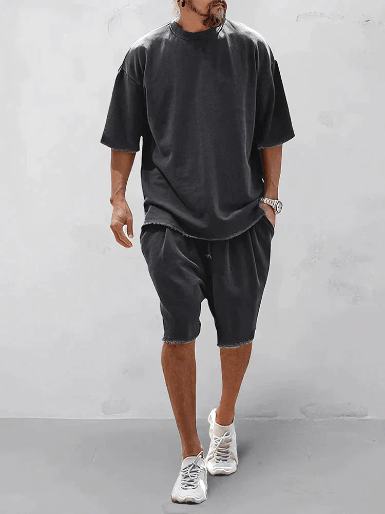 Charlie - Casual, loose-fitting, solid sports sets