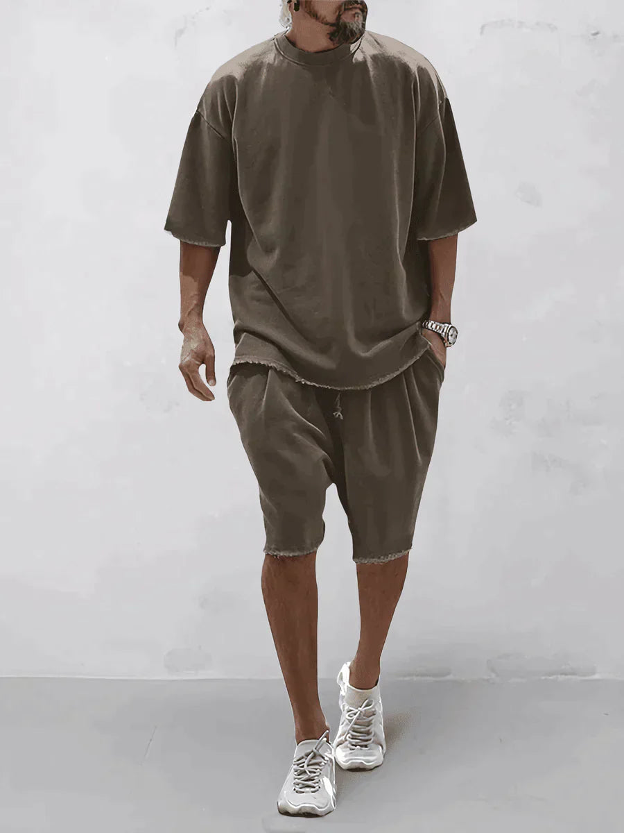 Charlie - Casual, loose-fitting, solid sports sets