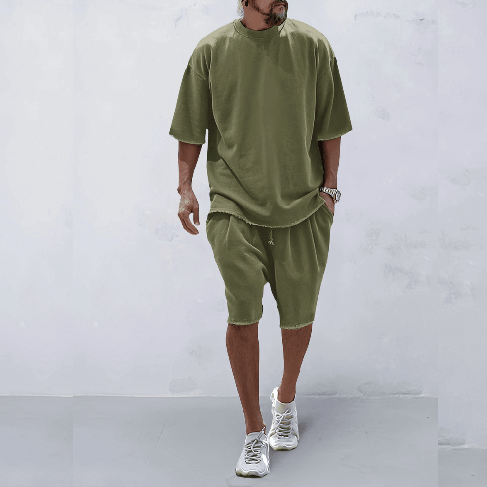 Charlie - Casual, loose-fitting, solid sports sets